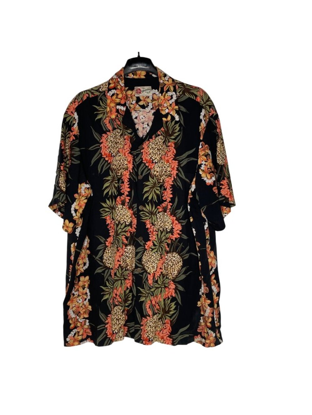 Hilo Hatties Hawaiian Pineapple Tropical Button Down Shirt Sz 3XL Vacation Rayon